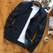Load image into Gallery viewer, 1 Pcs New Men Fashion Casual Loose cotton Jacket Sportswear Bomber Jacket and Coats Plus Size L- 5XL Slim Youth Coat Casual