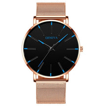 Load image into Gallery viewer, 2020 Minimalist Men&#39;s Fashion Ultra Thin Watches Simple Men Business Stainless Steel Mesh Belt Quartz Watch Relogio Masculino
