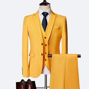 Suit Male 3 Piece Set Men's Suits Blazers