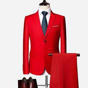 Suit Male 3 Piece Set Men's Suits Blazers