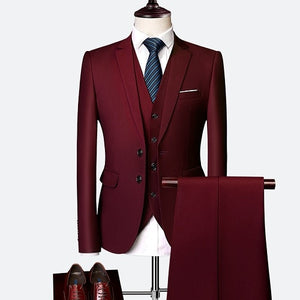 Suit Male 3 Piece Set Men's Suits Blazers