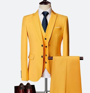 Suit Male 3 Piece Set Men's Suits Blazers